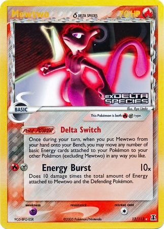 Mewtwo Delta Species Pokémon EX card