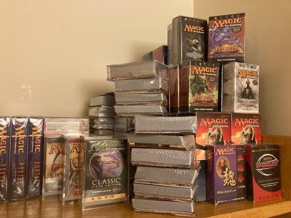 Sealed Magic: The Gathering boxes