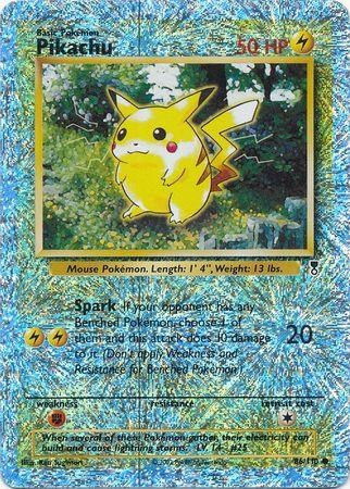 Pikachu holographic Pokémon card